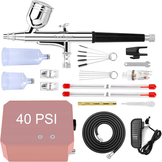 Gocheer Airbrush Kit with Compressor for Creative Projects