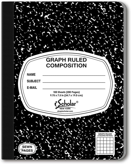 iScholar Graph Ruled Composition Book - Enhance Organization!