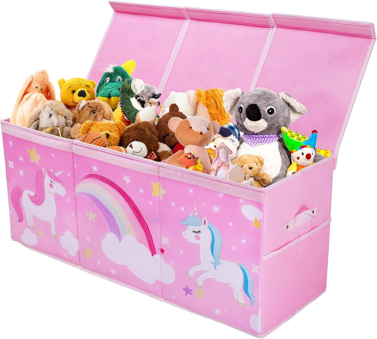 Unicorn Extra Large Toy Box Chest with Flip Lid for Kids