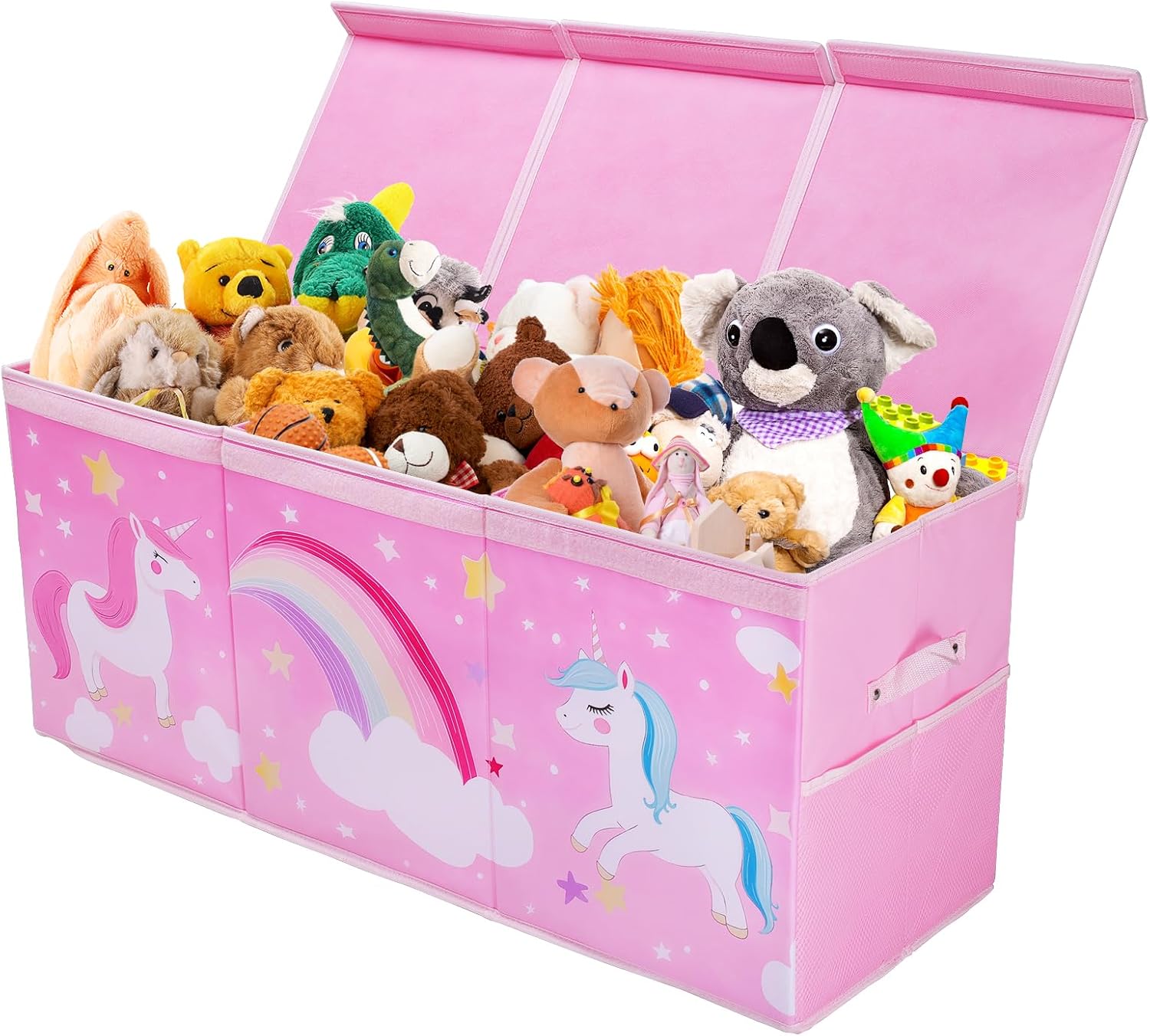 Unicorn Extra Large Toy Box Chest with Flip Lid for Kids