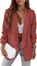 Women's Oversized Business Casual Blazer - Lightweight Polyester Fit