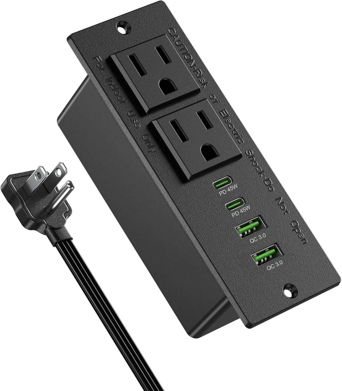 45W USB C Recessed Power Strip for Efficient Charging Needs