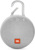 JBL Clip 3 Steel White Portable Bluetooth Speaker - Big Sound, Tiny