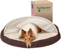 44 in Round Orthopedic Dog Bed for Large Dogs - Cozy Sherpa Snuggery