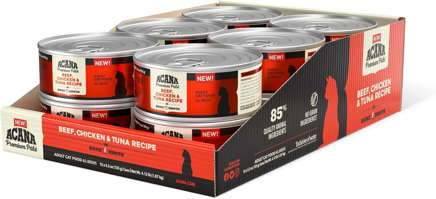 ACANA Premium Pate Wet Cat Food in Bone Broth Recipe for Cats