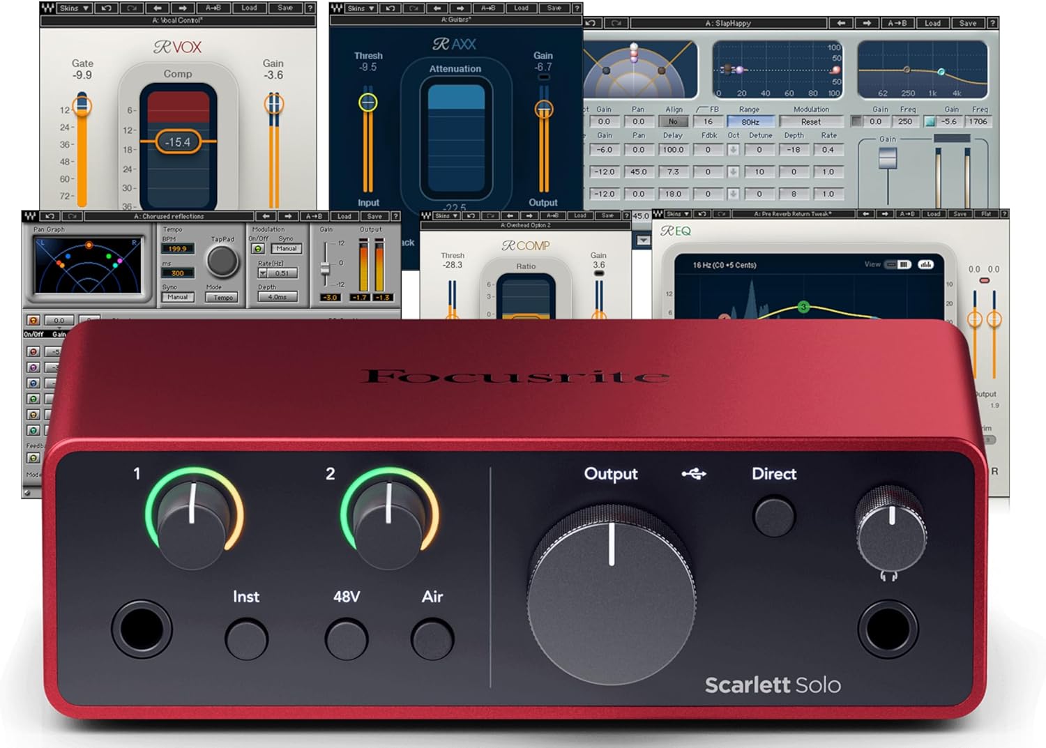 Focusrite Scarlett Solo USB Audio Interface with Waves Musicians 2