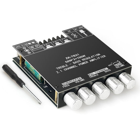 50W2+100W Bluetooth5.1 Subwoofer Amp Board