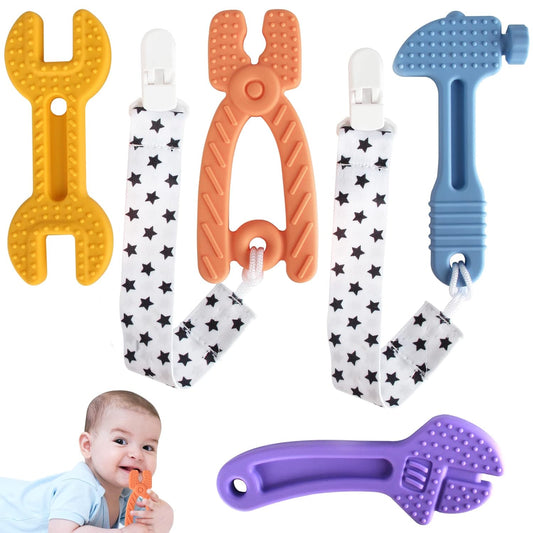 Silicone Teething Tools Set for Soothing Babies