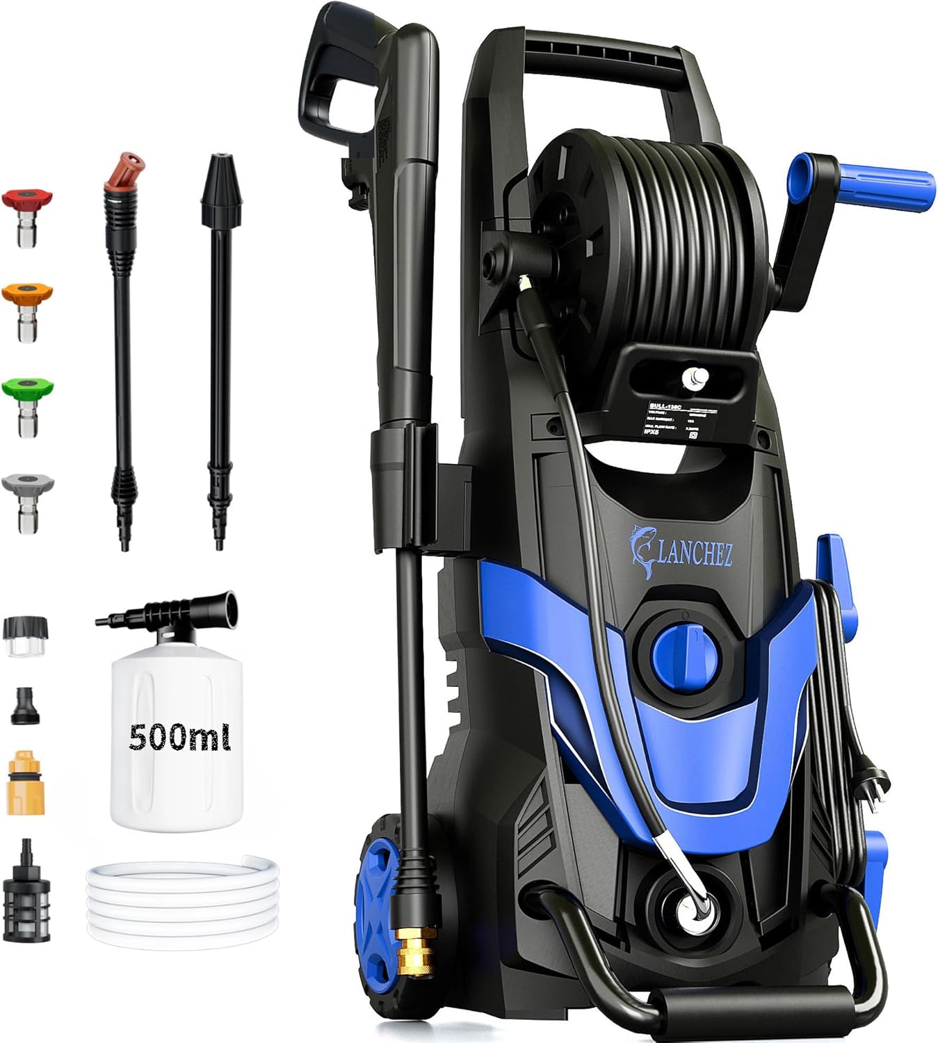 Pressure Washer 4800PSI with 6 Quick Connect Nozzles for Cleaning