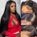 Straight HD Lace Front Wigs Human Hair 24in - Natural, Full Look