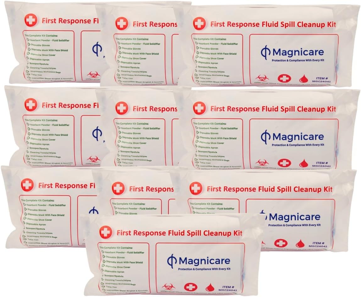 First Response Spill Kit for Bloodborne Pathogen Cleanup