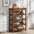 Bamworld 5 Tier Wooden Shoe Rack for Entryway and Hallway