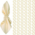 Gold Napkin Rings - 72 PCS Metal Spiral Napkin Holders for Events