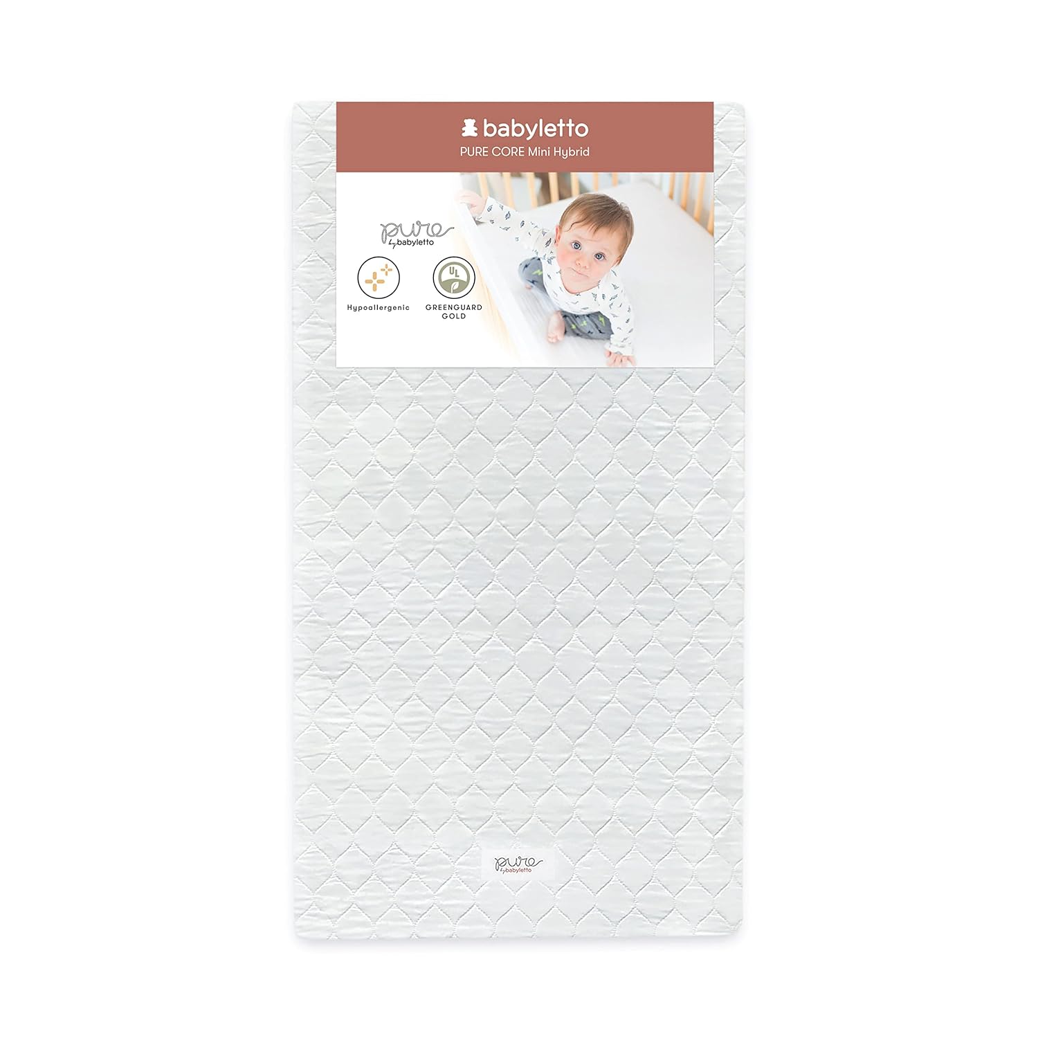 Babyletto Pure Core Mini Crib Mattress - Lightweight & Safe