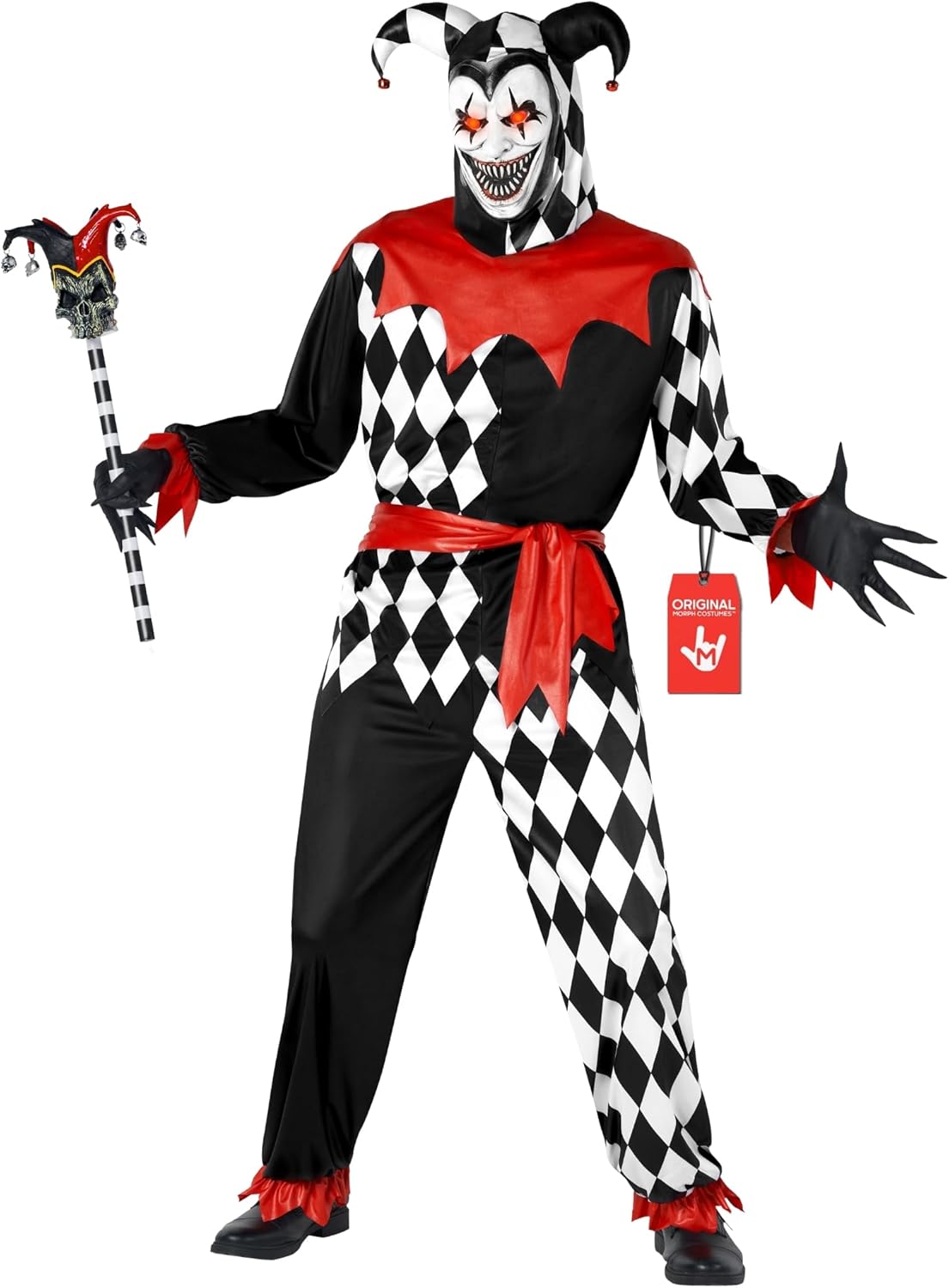 Evil Jester Costume for Men - Scary Halloween Outfit