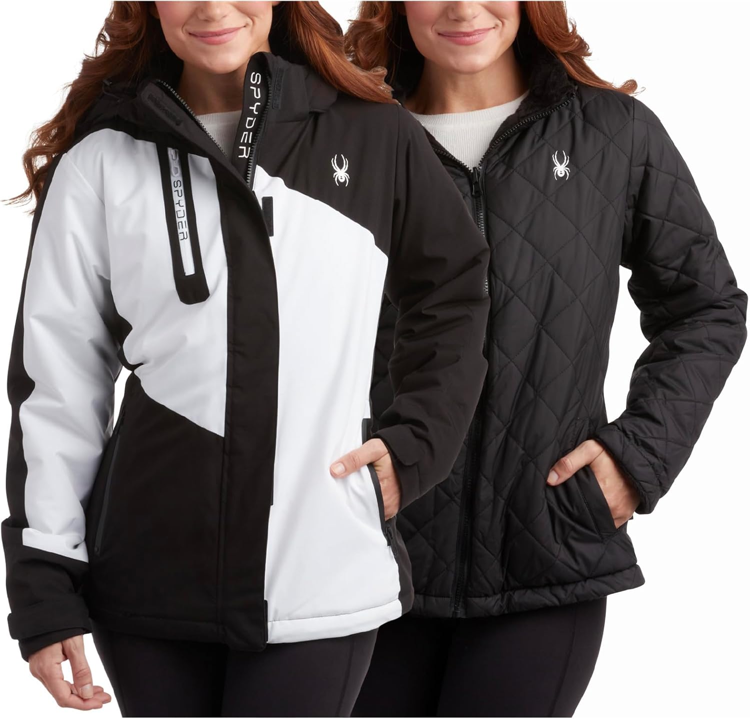 Spyder Women's Reversible Ski Jacket - Stylish 3-in-1 Winter Wear (S-XL)