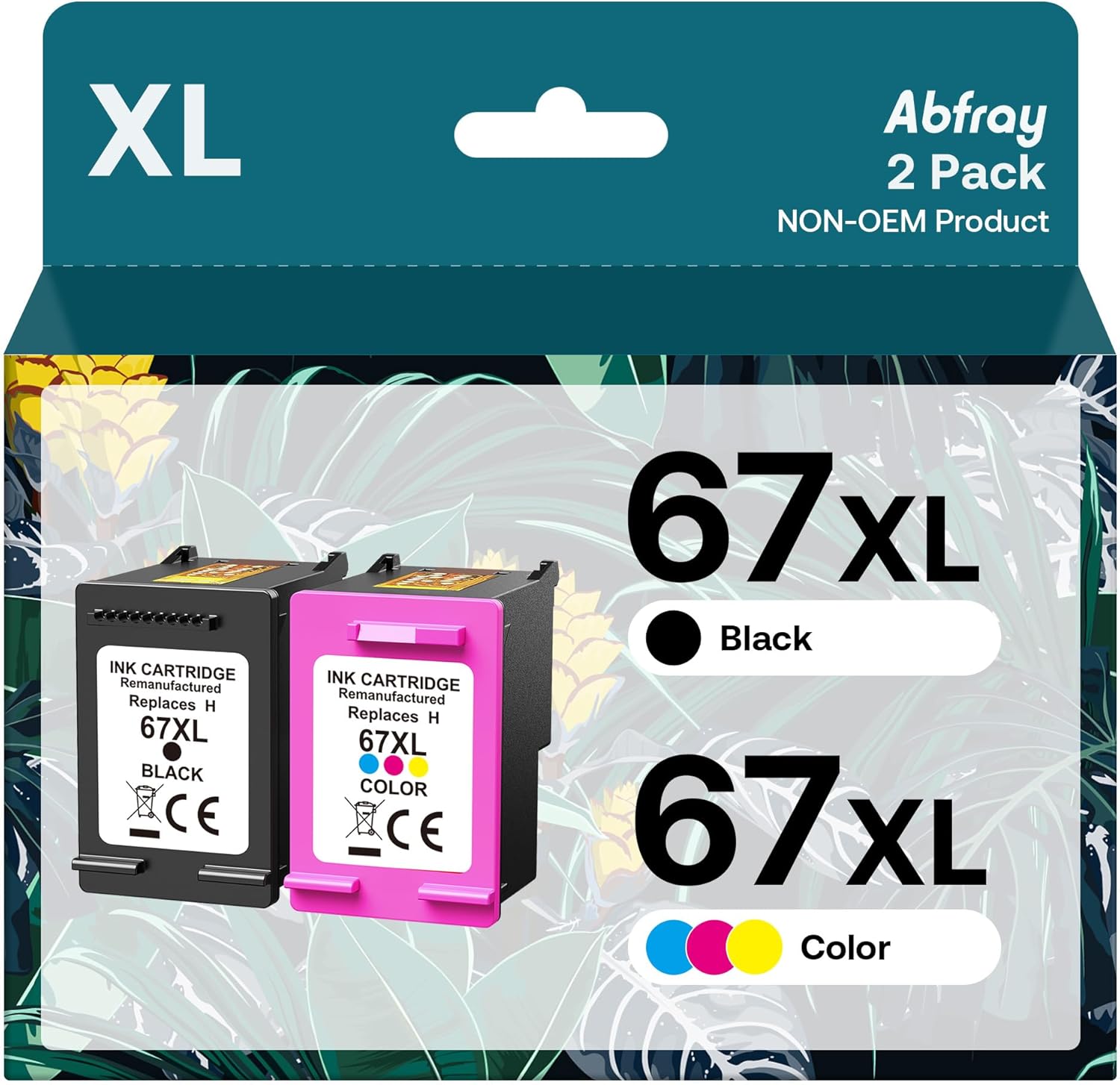 Remanufactured Ink Cartridges for HP 67 XL High Yield Printing