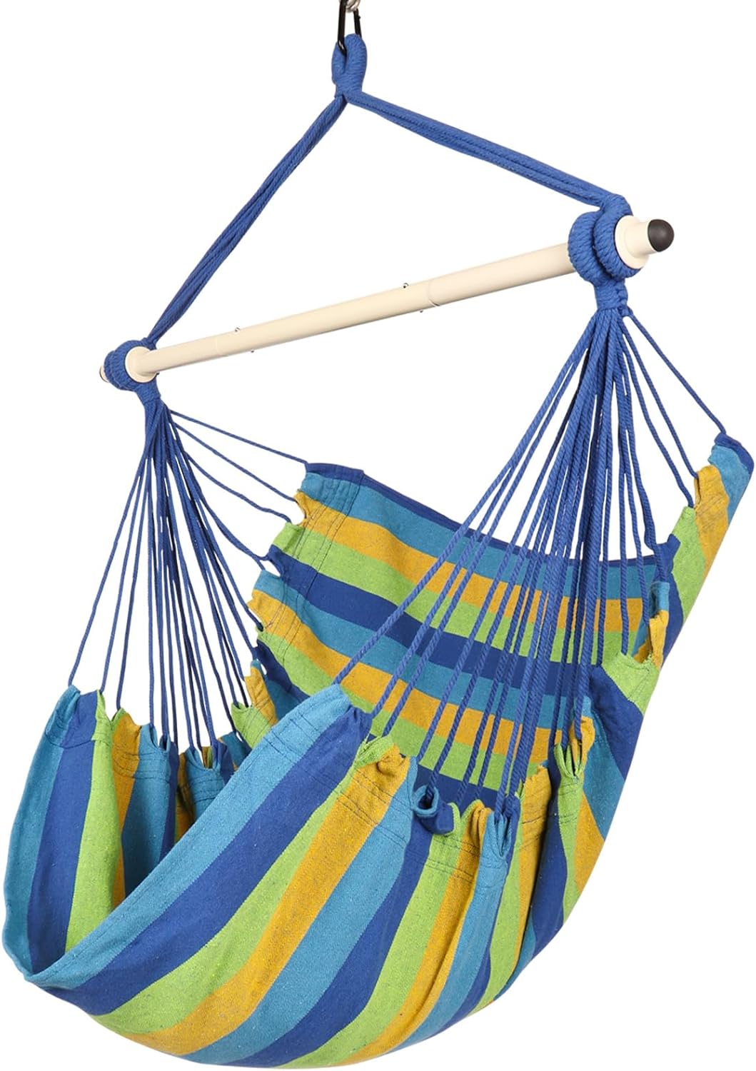 Highwild Hammock Chair Swing - Max 500 Lbs - Blue Striped