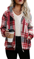 Nirovien Womens Sherpa Jacket Fuzzy Zip Up Hoodie - Cozy Oversized us