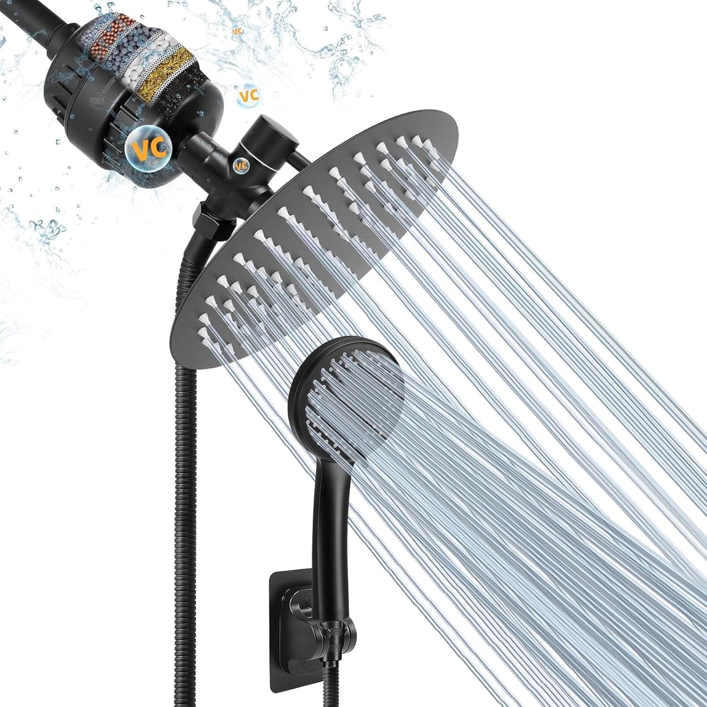 NearMoon Filtered Shower Head Combo with High Pressure and 5 Settings