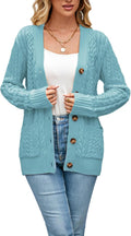 Womens Cable Knit Cardigan Sweater 2025 - Chunky Open Front
