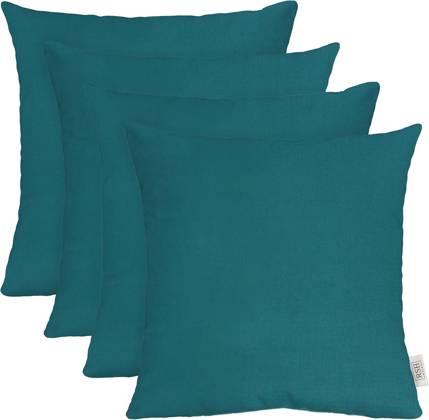 Sunbrella Square Throw Pillows Set of 4 | 17in x 17in | Durable Covers