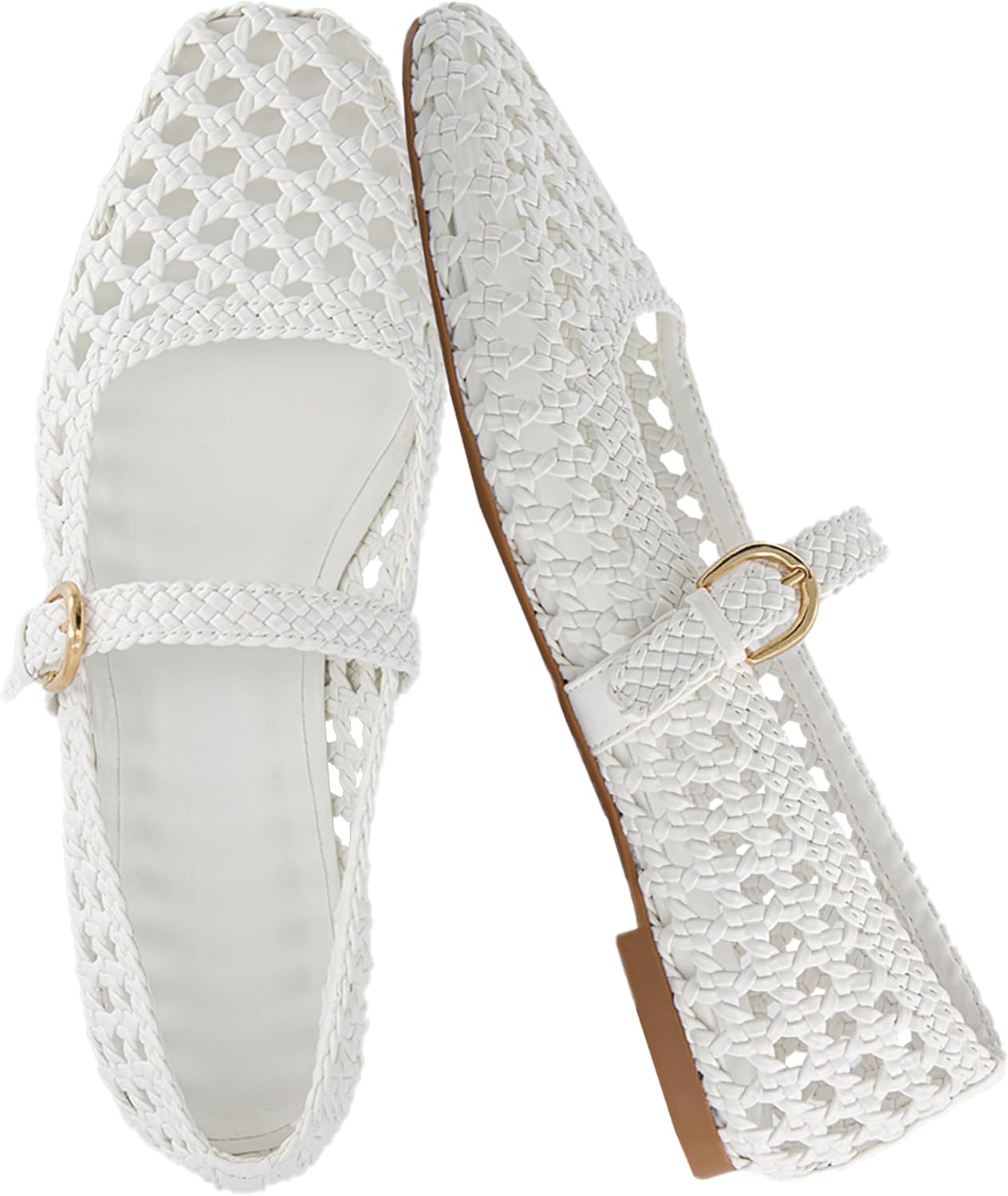 CUSHIONAIRE Weston Womens Hand Woven Ballet Flats for Comfort