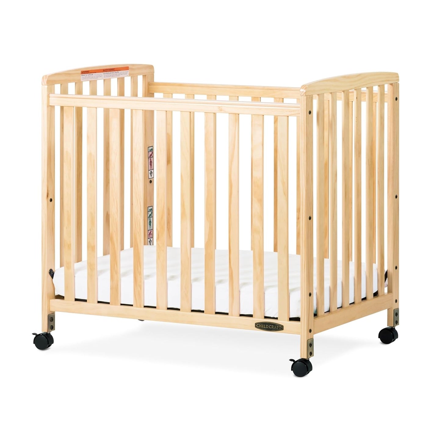 Child Craft Bristol Compact Portable Crib with Durable Wood Design