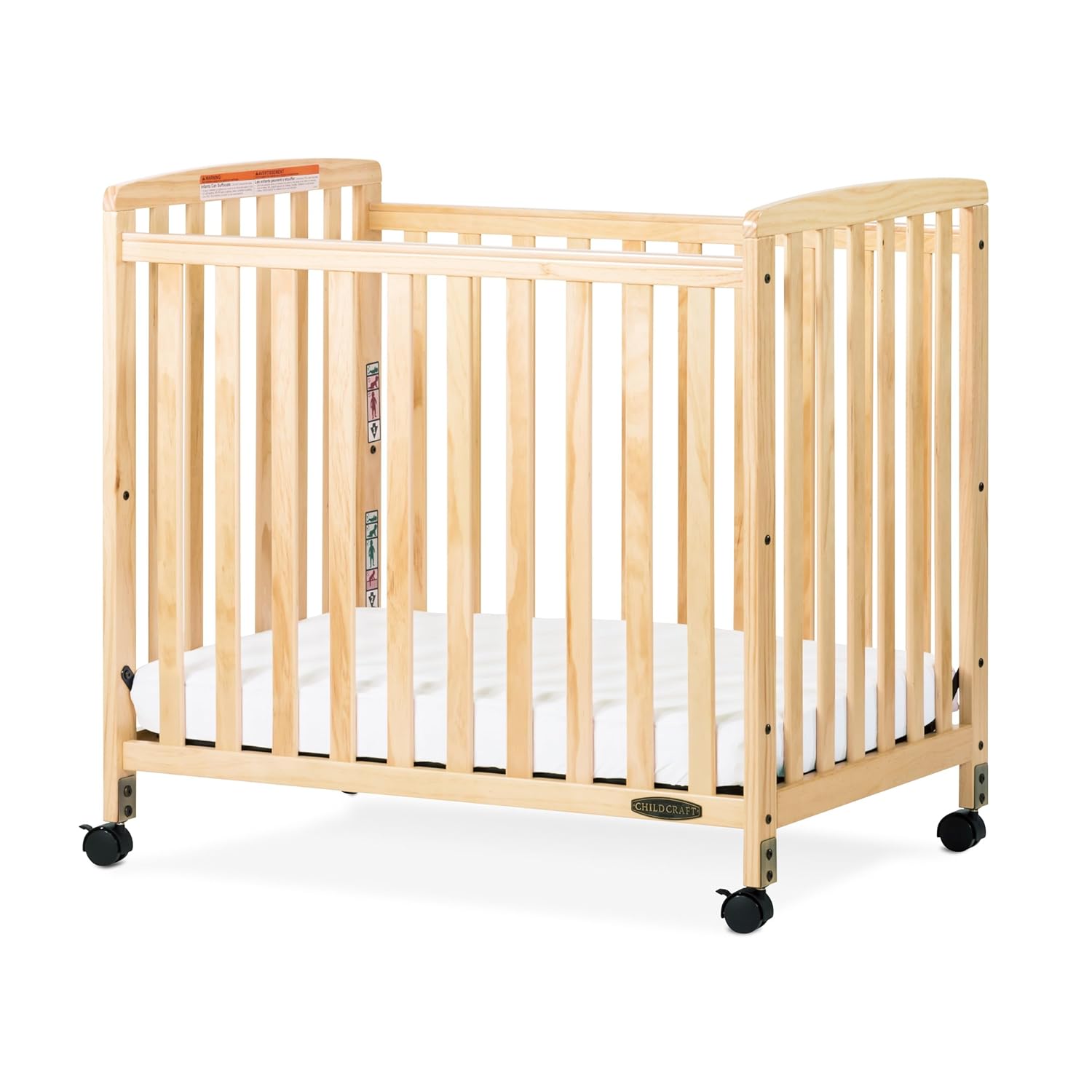 Child Craft Bristol Compact Portable Crib with Durable Wood Design