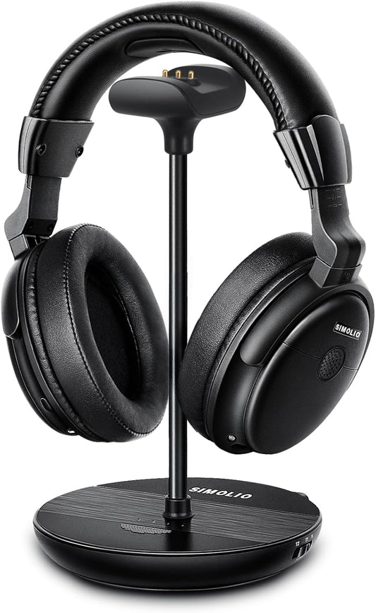 Simolio Wireless TV Headphones - Enhanced Clarity & Comfort