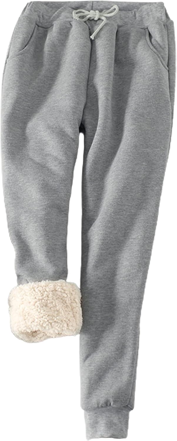 Yeokou Womens Sherpa Lined Sweatpants for Ultimate Warmth