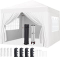 8x8 Pop Up Canopy with Removable Sidewalls - Portable Instant Tent