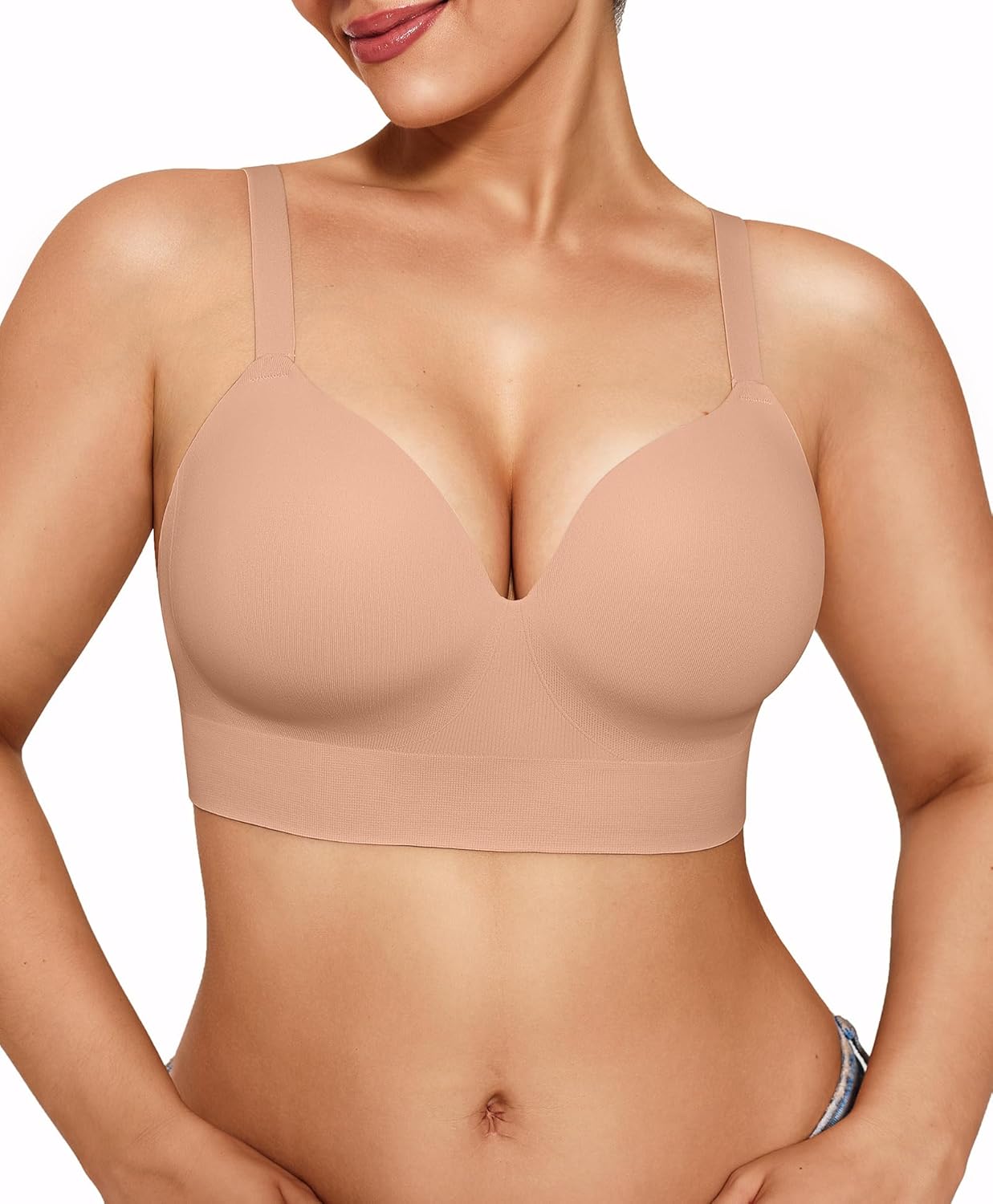Popilush Wireless Full Coverage Push Up Bralettes for Women