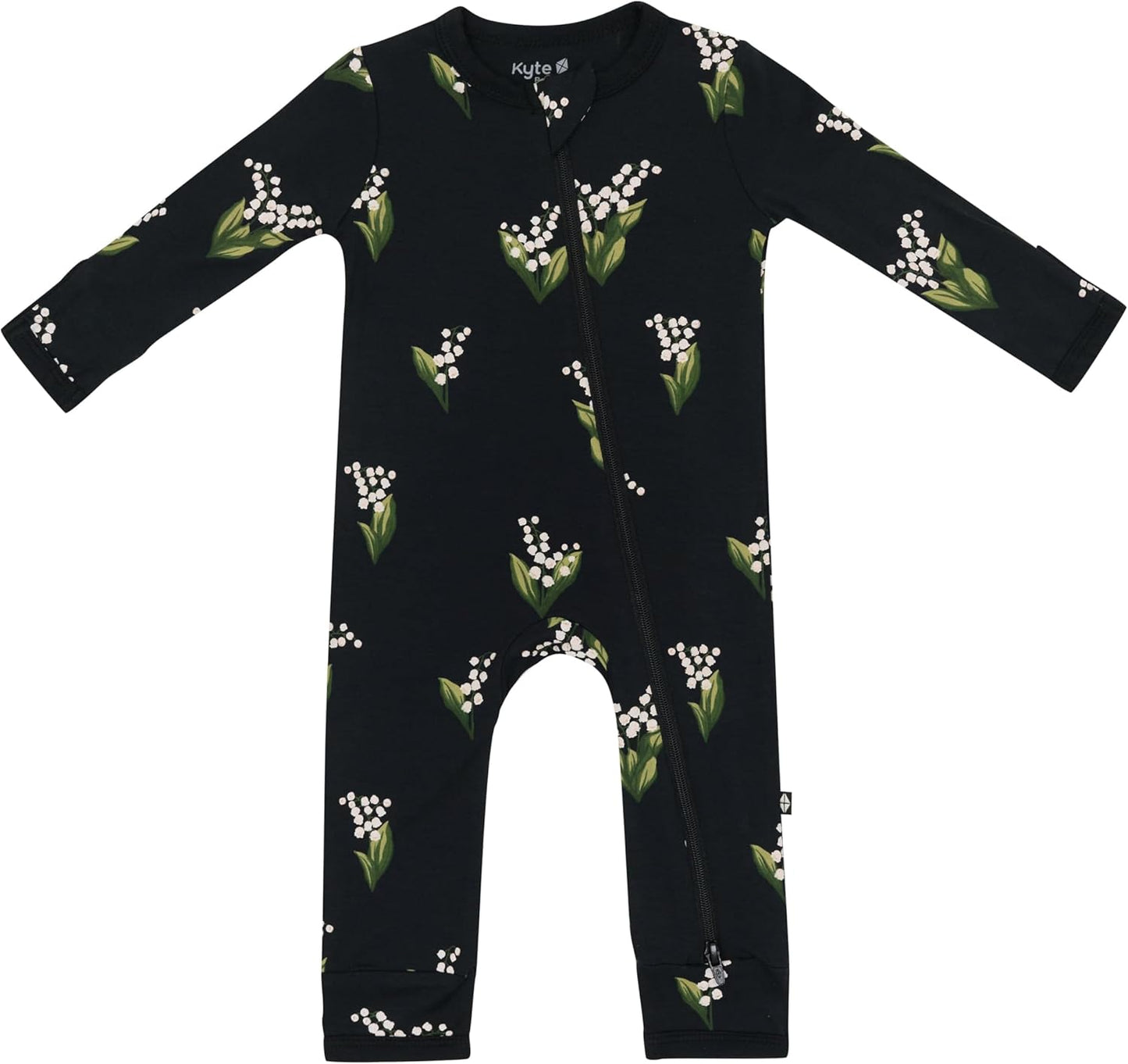 KYTE BABY Unisex Bamboo Zippered Rompers for Infants 0-24 Months