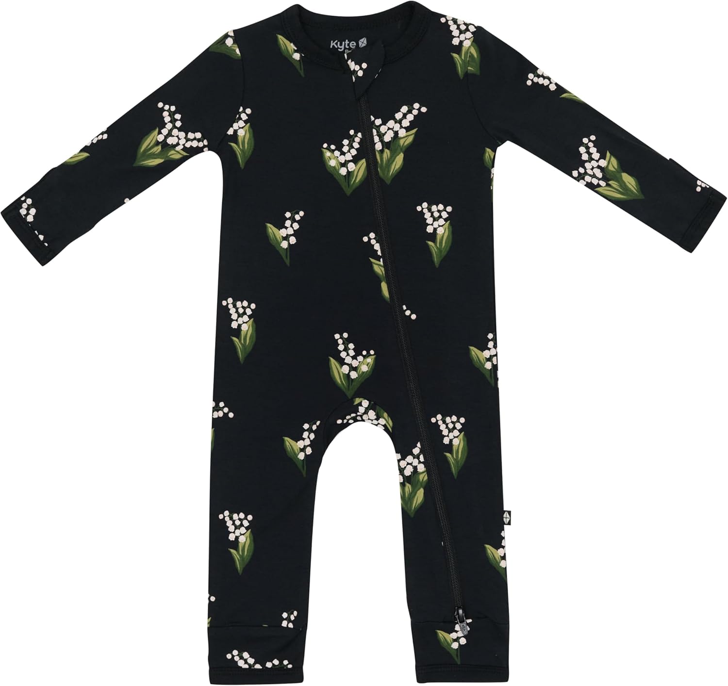 KYTE BABY Unisex Bamboo Zippered Rompers for Infants 0-24 Months