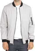 Mens Casual Lightweight Flight Bomber Jacket - Versatile Everyday