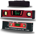10-Inch Digital Torpedo Level and Protractor - Bright LED Readout