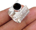 7MM Round Gemstone 925 Sterling Silver Gift Ring - Floral Hammered we