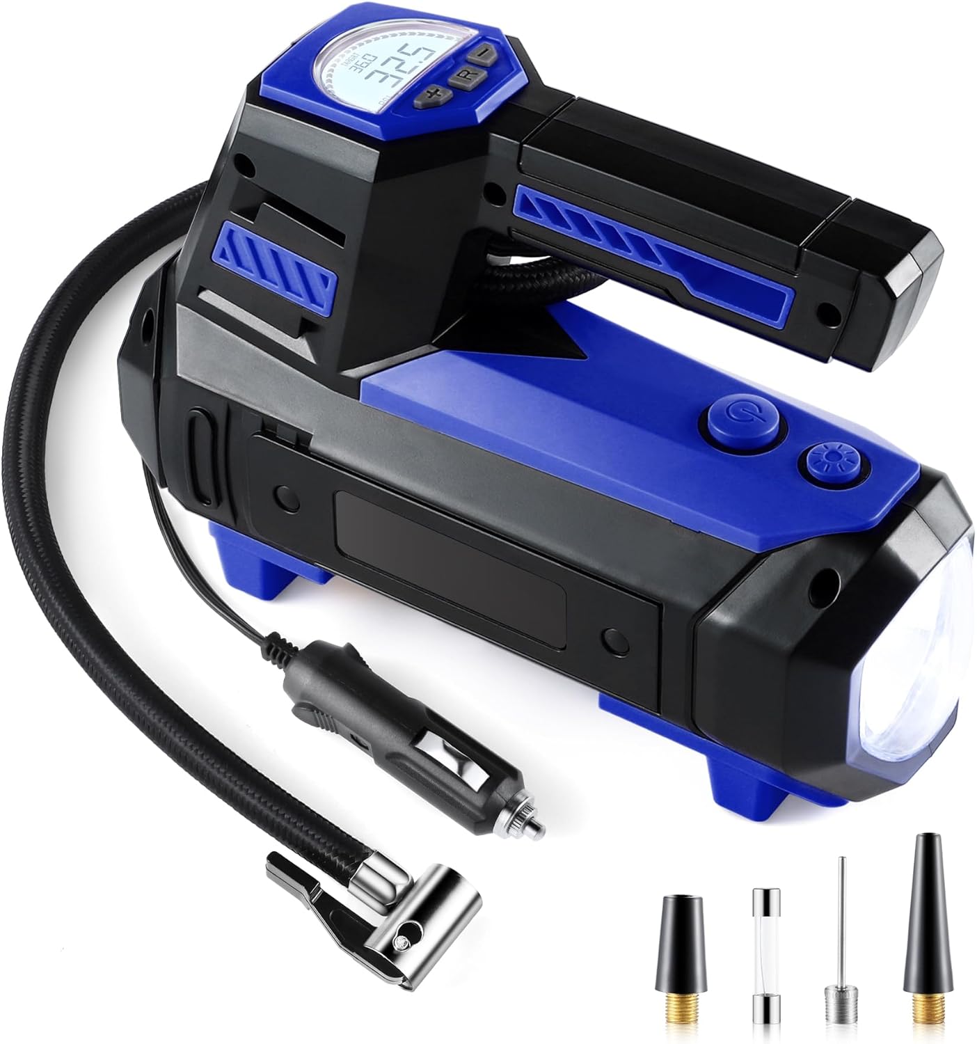 LivTee Portable Tire Inflator - 150PSI Pressure, Emergency LED