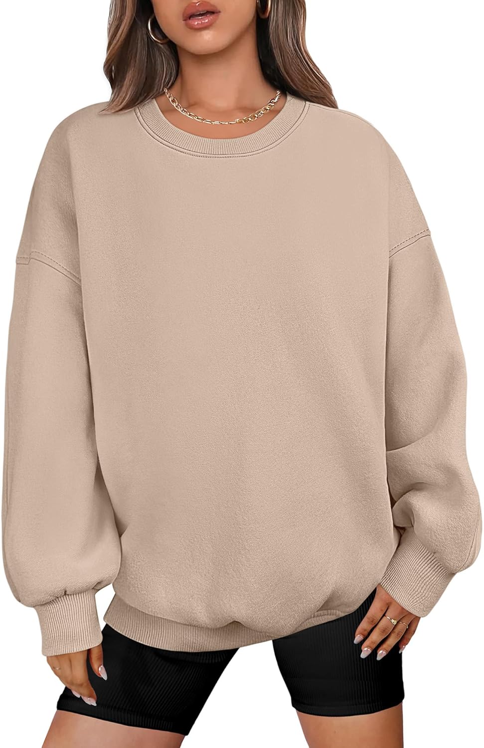 Oversized Sweatshirt for Women Crewneck Y2K Casual Comfy Pullover