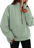 KIRUNDO Sweatshirt for Women Half Zip Mock Neck Oversized