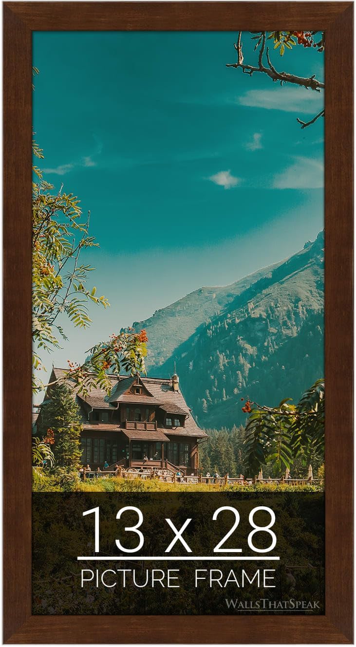 Mocha Walnut Picture Frame for Puzzles, Posters, and Photos