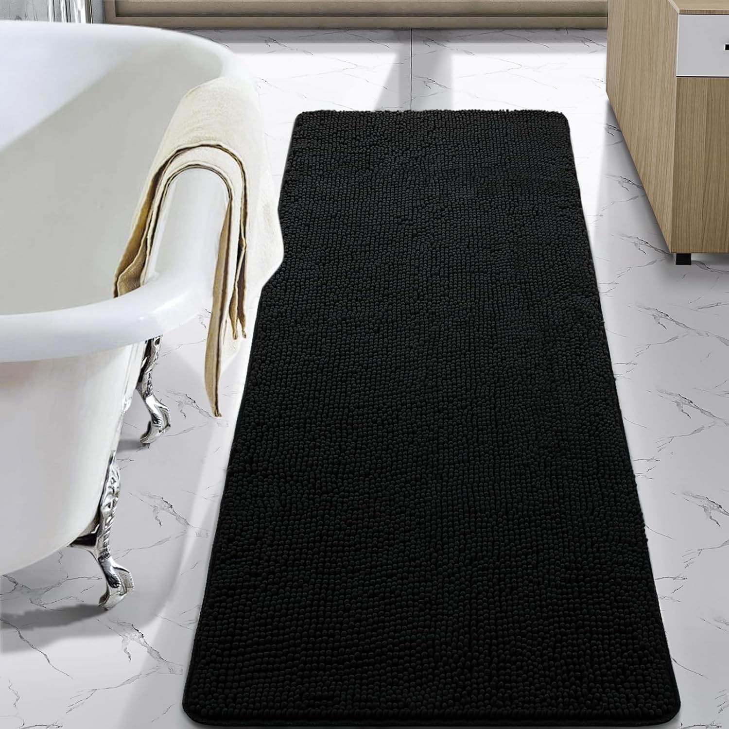 LOCHAS Luxury Bathroom Rug Shaggy Bath Mat for Comfort and Style