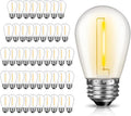 48 Pack LED S14 Replacement Light Bulbs 2200K Warm White - Outdoor