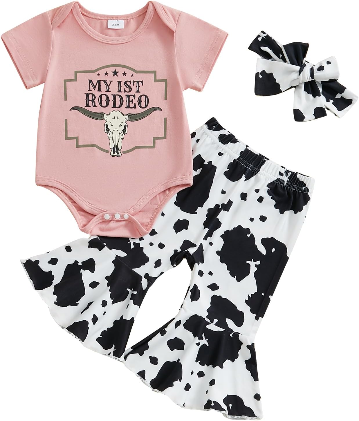 Kayotuas Cowgirl Baby Girl Outfit Set