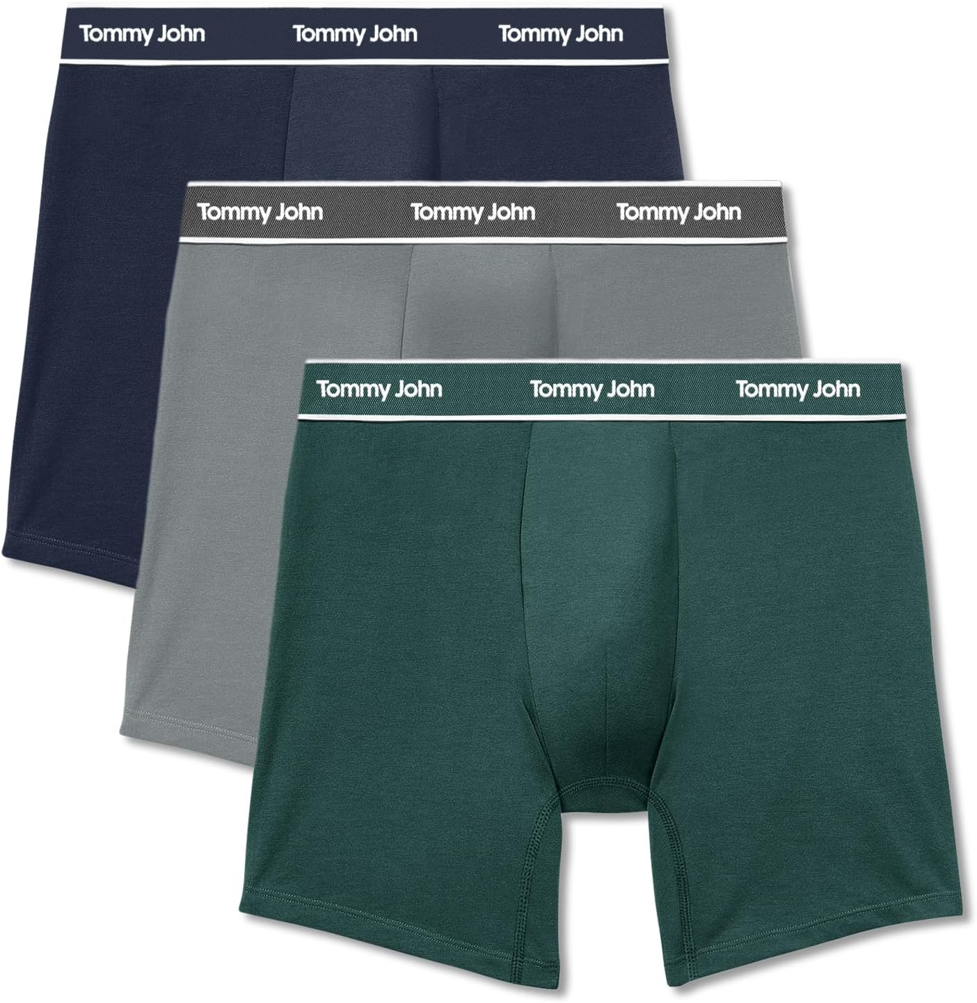 Tommy John Men's Essential Cool Cotton Stretch Boxer Briefs 3-Pack