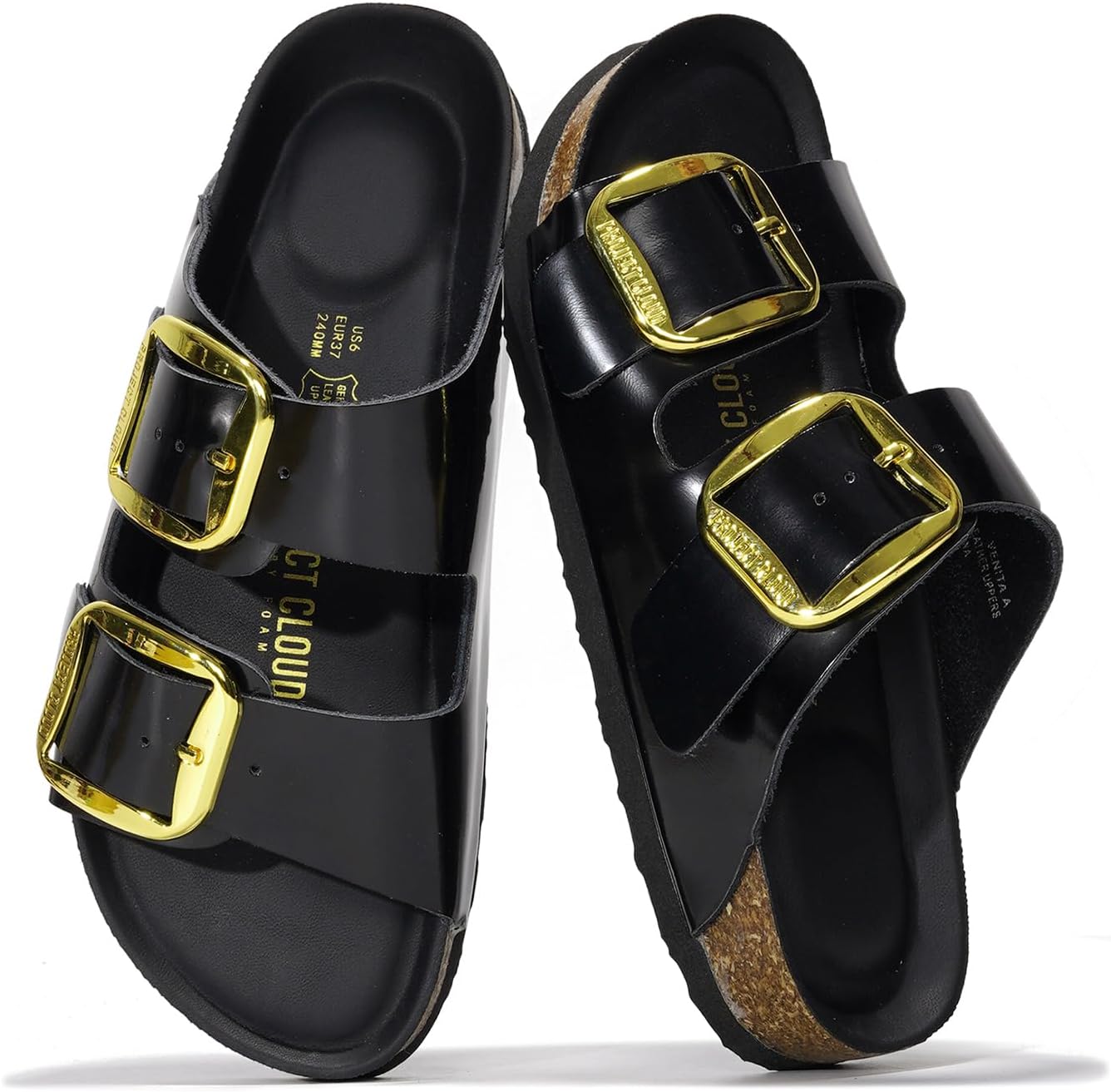 Project Cloud Genuine Leather Flat Sandals for Women 2025