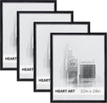 22x28 Poster Frame 4 Pack - Black Gallery Frames for Posters