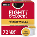 Eight O'Clock Coffee French Vanilla K-Cup Pods, 72 Count - Smooth