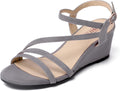 Women's Wedge Heel Sandal Dress Low Strappy 2in Open Toe - Bridal